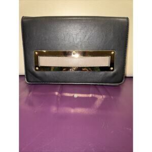 Melie Bianco Black & Tan Clutch Purse